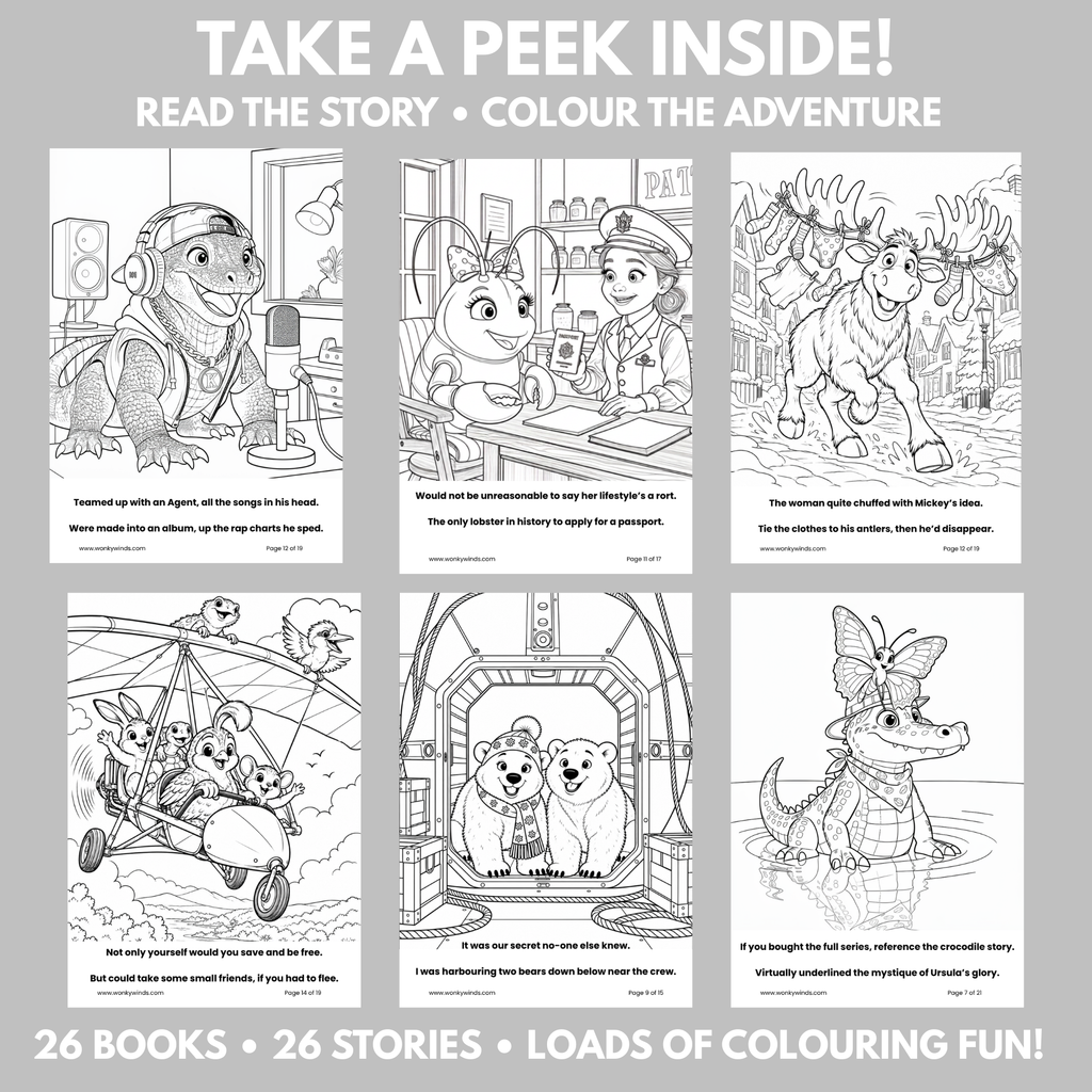 A–Z Animal Series — Complete 26-Book Read & Colour Adventure Collection