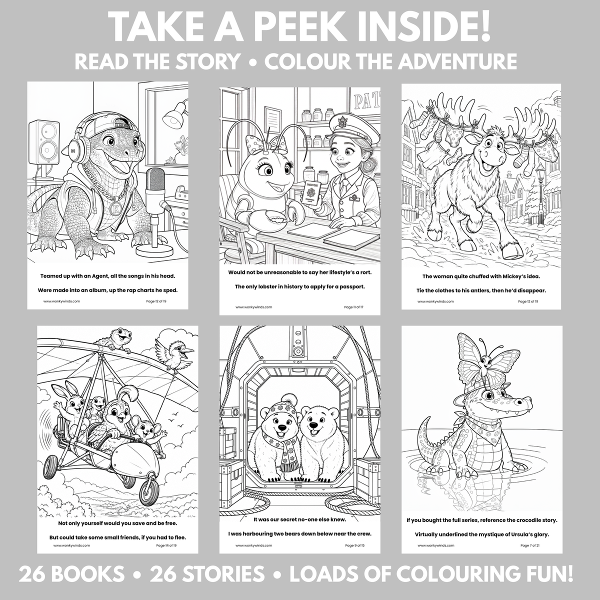 A–Z Animal Series — Complete 26-Book Read & Colour Adventure Collection